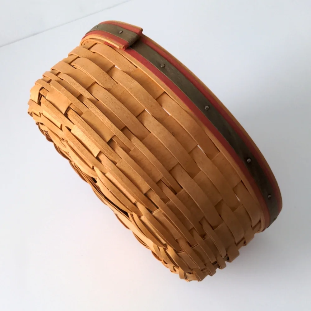 Longaberger Round Basket Century Celebration 2000 Without Handle USA Y2K